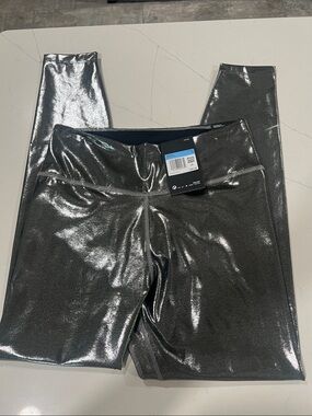 NWT Nike Silver Metallic Leggings